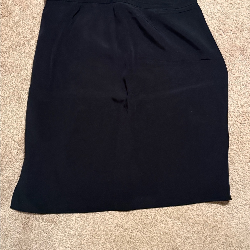 Ann Taylor Black Silk Pencil Skirt